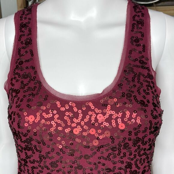 Max Studio Red Sequin Sleeveless Dress Size Small - Picture 8 of 17